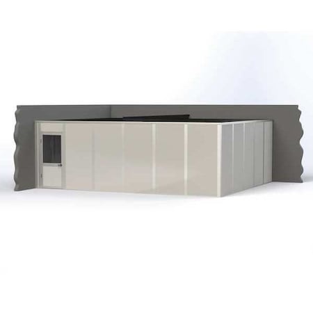 Porta-King 2-Wall Modular In-Plant Office, 8 ft H, 24 ft W, 20 ft D, Gray VK1STL 20'X24' 2-WALL