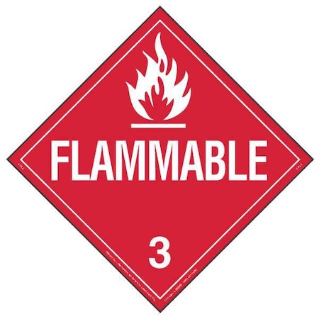 LABELMASTER Placard, 10-3/4inx10-3/4in, Flammable 19TZ81