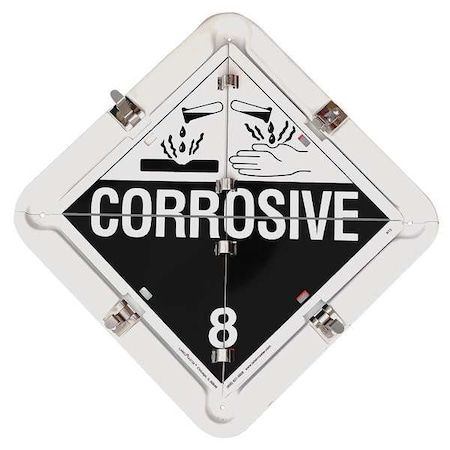 Labelmaster Vehicle Placard Flipchart, Aluminum, 13 1/2 in W x 13 1/2 in H 81SF/S-6GRNE4