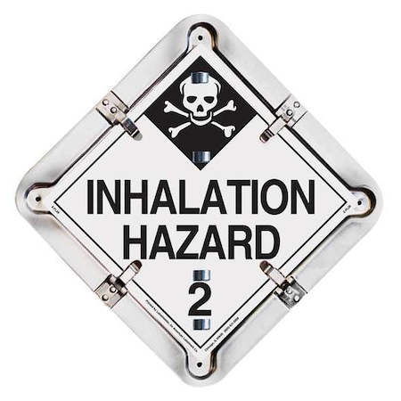 Labelmaster Vehicle Placard Flipchart, Aluminum, 13 1/2 in W x 13 1/2 in H 27HM206