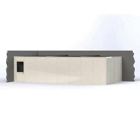 Porta-King 2-Wall Modular In-Plant Office, 8 ft H, 32 ft W, 16 ft D, White VK1STL-WCM 16'X32' 2-WALL