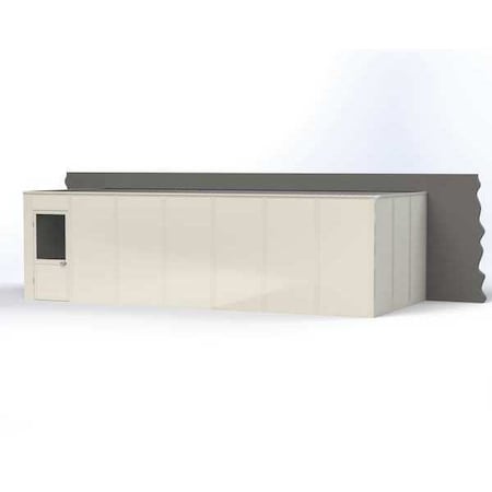 Porta-King 3-Wall Modular In-Plant Office, 8 ft H, 28 ft W, 12 ft D, White VK1STL-WCM 12'X28' 3-WALL