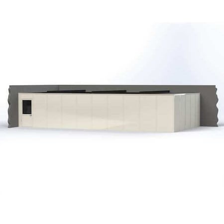 Porta-King 2-Wall Modular In-Plant Office, 8 ft H, 40 ft W, 20 ft D, White VK1DW-WCM 20'X40' 2-WALL