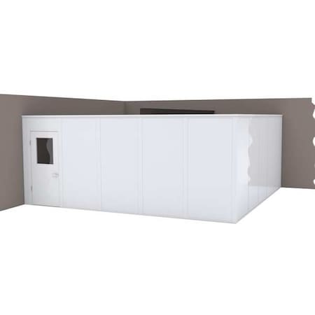 Porta-King 2-Wall Modular In-Plant Office, 8 ft H, 20 ft W, 20 ft D, White VK1STL-WCM 20'X20' 2-WALL