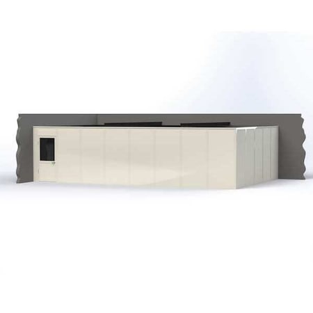 Porta-King 2-Wall Modular In-Plant Office, 8 ft H, 32 ft W, 20 ft D, White VK1DW-WCM 20'X32' 2-WALL