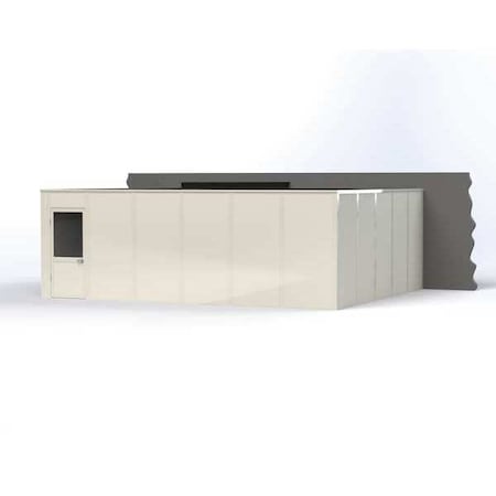 Porta-King 3-Wall Modular In-Plant Office, 8 ft H, 24 ft W, 20 ft D, White VK1STL-WCM 20'X24' 3-WALL