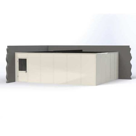 Porta-King 2-Wall Modular In-Plant Office, 8 ft H, 24 ft W, 20 ft D, White VK1DW-WCM 20'X24' 2-WALL