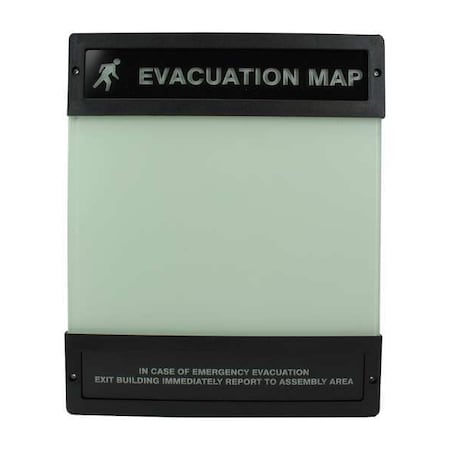Zoro Select Evacuation Map Holder, 8-1/2 in. x 11 in. DTA240