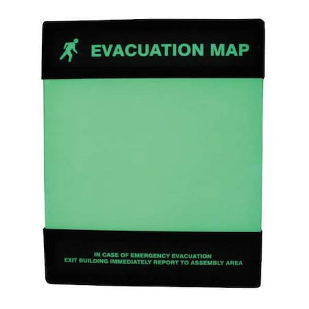 Zoro Select Evacuation Map Holder, 8-1/2 in. x 11 in. DTA238
