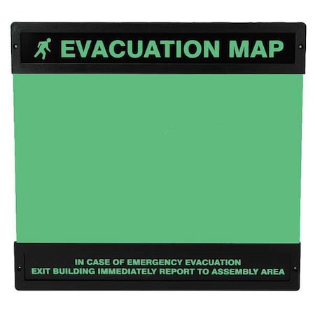 Zoro Select Evacuation Map Holder, 11 in. x 17 in. DTA239