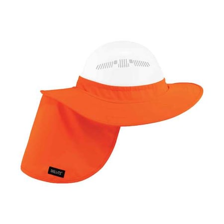 Ergodyne Visor with Neck Shade, For Use With Hard Hats Orange 6660