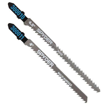 Spyder Jigsaw Blade, Steel, L 4 to 4-1/2in. 300009