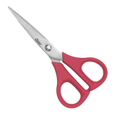 Clauss Multipurpose, Scissors, Straight, 5 In. L, Handle Color: Red 15453