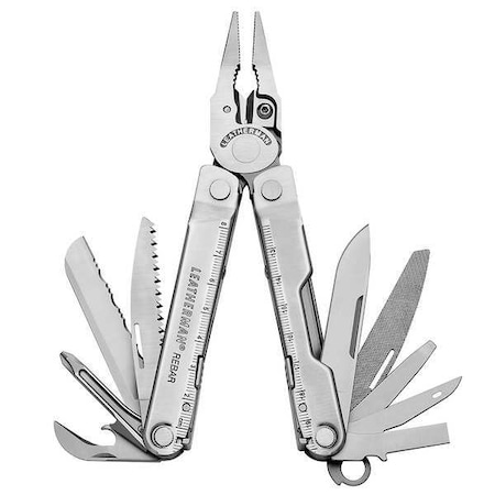 Leatherman Multi-Tool, SS, 17 Tools, Rebar 831547 | Zoro
