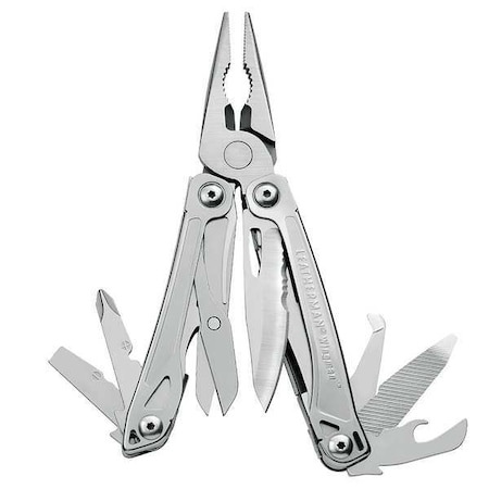 LEATHERMAN Multi-Tool, Silver, 14 Tools, Wingman 831425