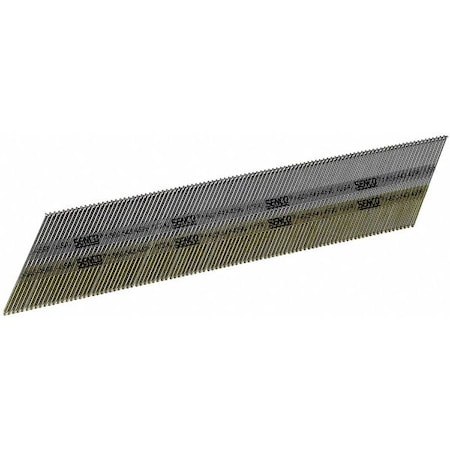 Senco Collated Finishing Nail, 2-1/2 in L, 15 ga, Galvanized, Brad Head, 34 Degrees, 3000 PK DA25EAB