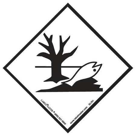 Labelmaster Environmentally Hazardous Substance, 10-3/4" W x 10-3/4" H, 10 PK 19UA56