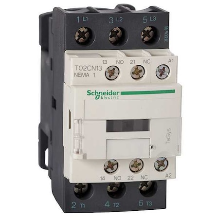 Schneider Electric 120VAC Non-Reversing Magnetic Contactor 3P 27A NEMA 1 T02CN13G7