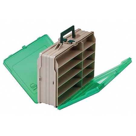 Plano Compartment Box with 19 compartments, Plastic, 4 1/4 in H x 13 1/2 in W 111906