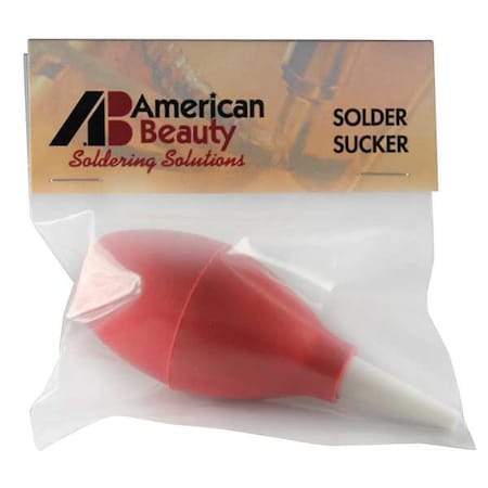 AMERICAN BEAUTY Desoldering Bulb,3.5in L,Red (SS-8) | Zoro