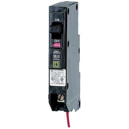 SCHNEIDER ELECTRIC Miniature Circuit Breaker, 20 A, 120/240V AC, 1 Pole, Plug In Mounting Style, QO Series QO120PLILC