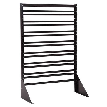Lewisbins Steel Bin Rail Floor Rack, 36 in W x 15 in D x 54 in H, Black FS116-CON