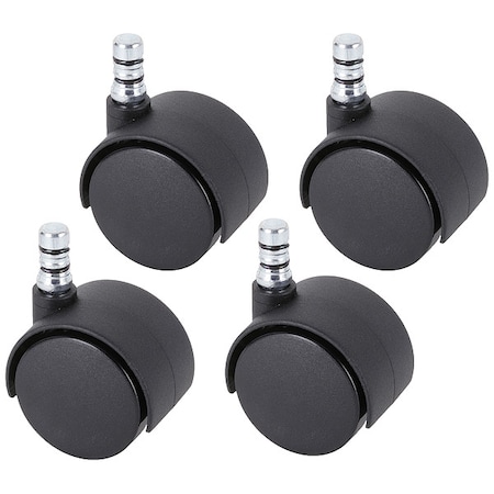 Zoro Select Twin Wheel Swivel Caster, Nylon, 110 lb, PK4 64329