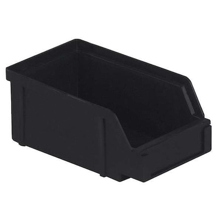 Lewisbins Hang & Stack Storage Bin, Plastic, Black, 2 7/8 in H, 4 in W, 7 in L PB20-FXL