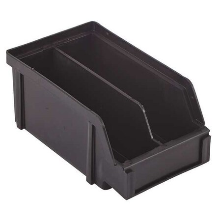 Lewisbins Hang & Stack Storage Bin, Plastic, Black, 3 in H, 4 in W, 7 in L PB20-XXL