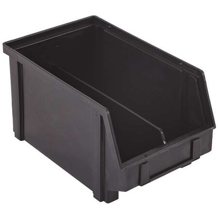 Lewisbins Hang & Stack Storage Bin, Plastic, Black, 5 in H, 5 7/8 in W, 9 1/2 in L PB30-XXL