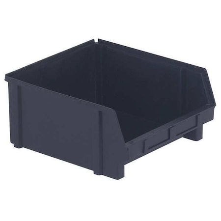 Lewisbins Hang & Stack Storage Bin, Plastic, Black, 6 in H, 11 1/2 in W, 12 7/8 in L PB41-FXL