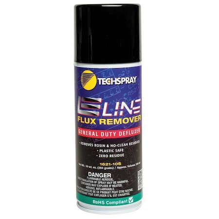 Techspray E-LINE Flux Remover, 10 oz., Aerosol 1621-10S