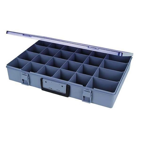 Flambeau Plastic, 24 compartments, 3 in D x 3 in H x 13 in W 1024-2