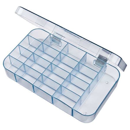 Flambeau Plastic, Compartment Box, 1-1/4 in D x 1 5/16 in H x 4-1/2 in W 5126CL