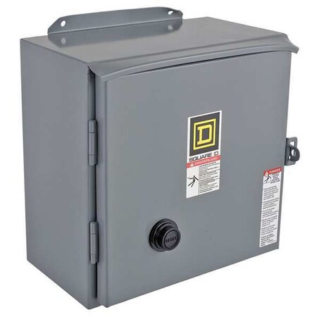 Square D Reversing Magnetic Motor Starter, 3R, 12 NEMA Rating, 240VAC, 3 Poles 8736SBA4V03E