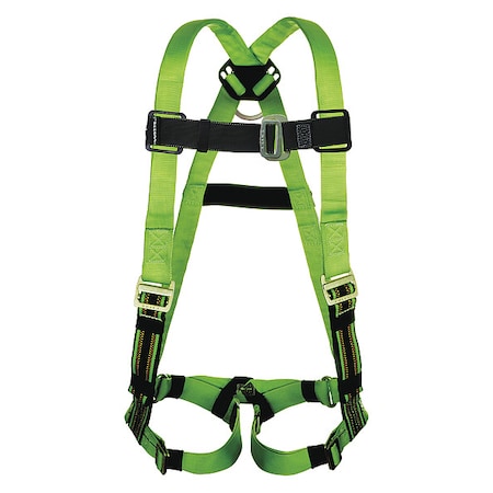 Honeywell Miller Duraflex Python(R) Full Body Harness, 3XL, 400 lb., Mating Chest/ Mating Leg Straps, Back D-Ring P950/XXXLGN