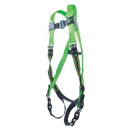 Miller Full Body Harness, 3XL, Polyester P950-4/XXXLGN