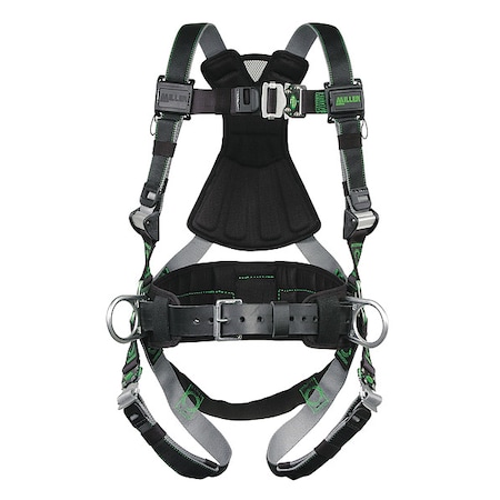 Honeywell Miller Revolution(R) Full Body Harness, 2XL/3XL, 400 lb., Quick-Connect Chest/ Quick-Connect Leg Straps RDT-QC-BDP/3XLBK