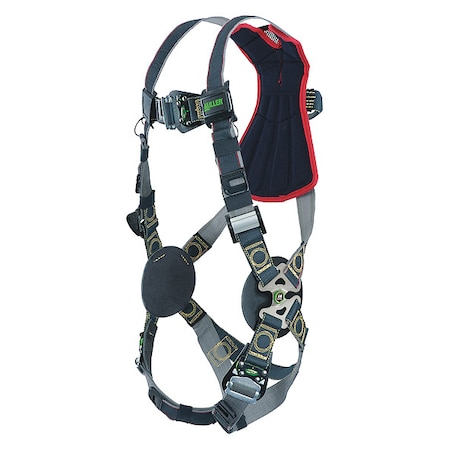 Honeywell Miller Revolution(R) Arc-Flash Rated Full Body Harness, S/M, 400 lb., Quick-Connect Chest/ Back D-Ring RKNAR-QC/S/MBK