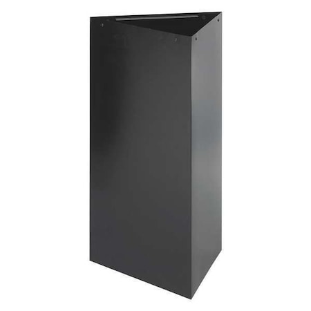 Safco 19 gal. Steel Triangular Trash Can, Black 9552BL