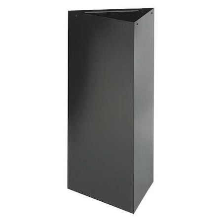 Safco 21 gal. Steel Triangular Trash Can, Black 9553BL