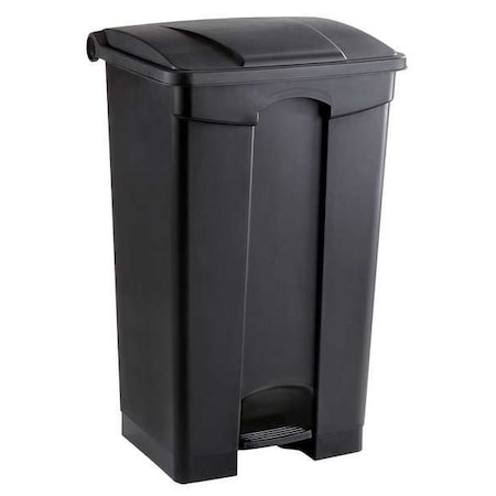 Safco 23 gal. Plastic Rectangular Trash Can, Black 9923BL