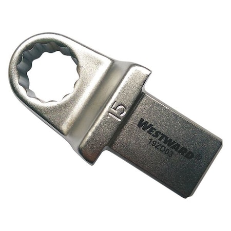 Westward Torque Wrench Head, Box End, 15mm 19ZD03