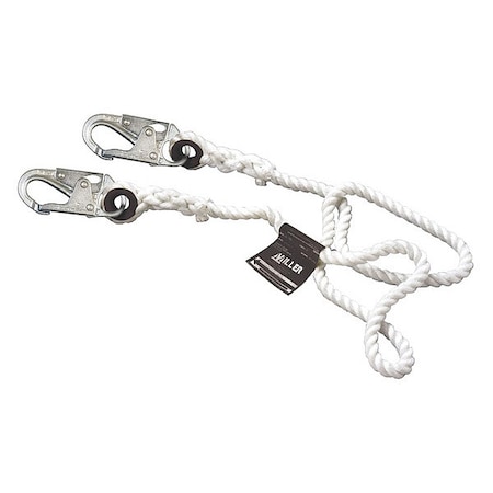 Honeywell Miller Miller Shock Absorbing Lanyard, 2 ft. Length, 1 Leg(s), 310 lb. Weight Capacity 226TWRS-Z7/2FTGN