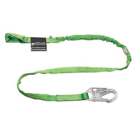 Honeywell Miller Manyard(TM) HP Shock Absorbing Lanyard, 6 ft. Length, Web Loop, Polyester, 1 Leg(s) 233TWLS-Z7/6FTGN