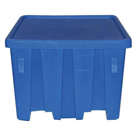 Ship Shape Bulk Container 27.5 cu ft Volume Cap., 45 in L, 45 in W, 33 in H, Plastic, Blue P291-ROY
