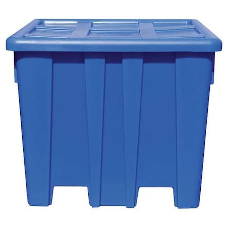 Ship Shape Bulk Container 35 cu ft Volume Cap., 47 1/2 in L, 47 1/2 in W, 40 1/4 in H, Plastic, Blue P433-ROY