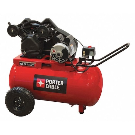 Porter-Cable Electric Compressor, Prtable, 1.6HP, 20 gal PXCMPC1682066