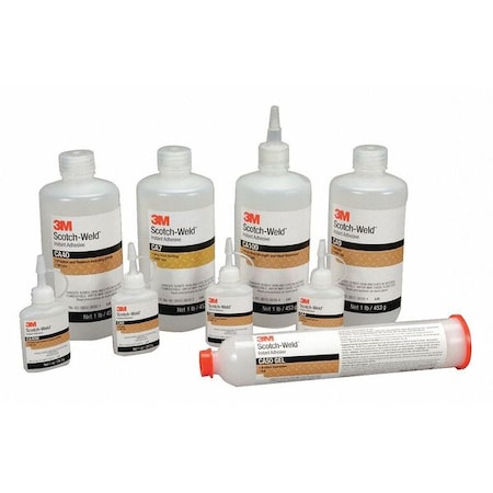 3M Instant Adhesive, Scotch-Weld CA40 Series, Transparent, 1 fl oz (US), Bottle 12 PK CA40