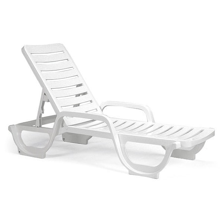 GROSFILLEX Bahia Adjustable Chaise, White, PK2 US031004